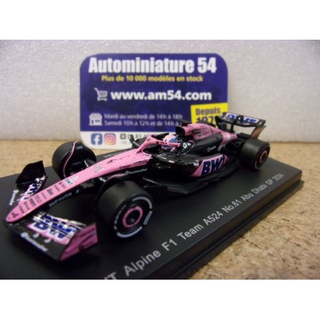 2024 Alpine A524 BWT n°61 Jack Doohan Y415 Spark Model Sparky 1.64