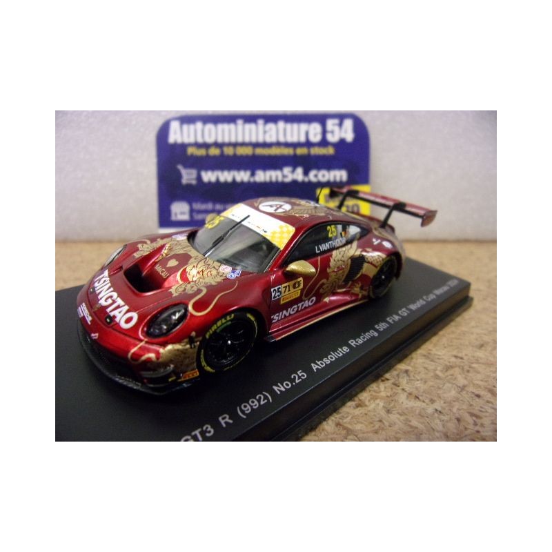2024 Porsche 911 - 992 GT3 R N°25 Vanthoor 5th World Cup Macau 64S038 Spark Model 1.64