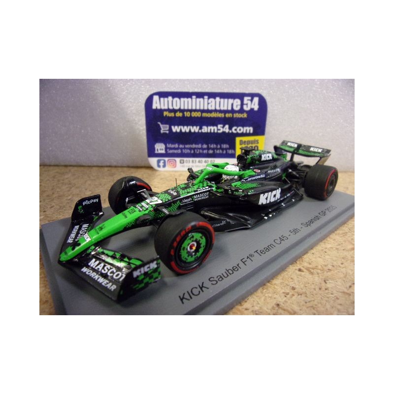 2025 Kick Sauber F1 Team C45 n°27 Nico Hulkenberg 5th Spanish GP S9620 Spark Model