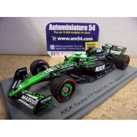 2025 Kick Sauber F1 Team C45 n°27 Nico Hulkenberg 5th Spanish GP S9620 Spark Model