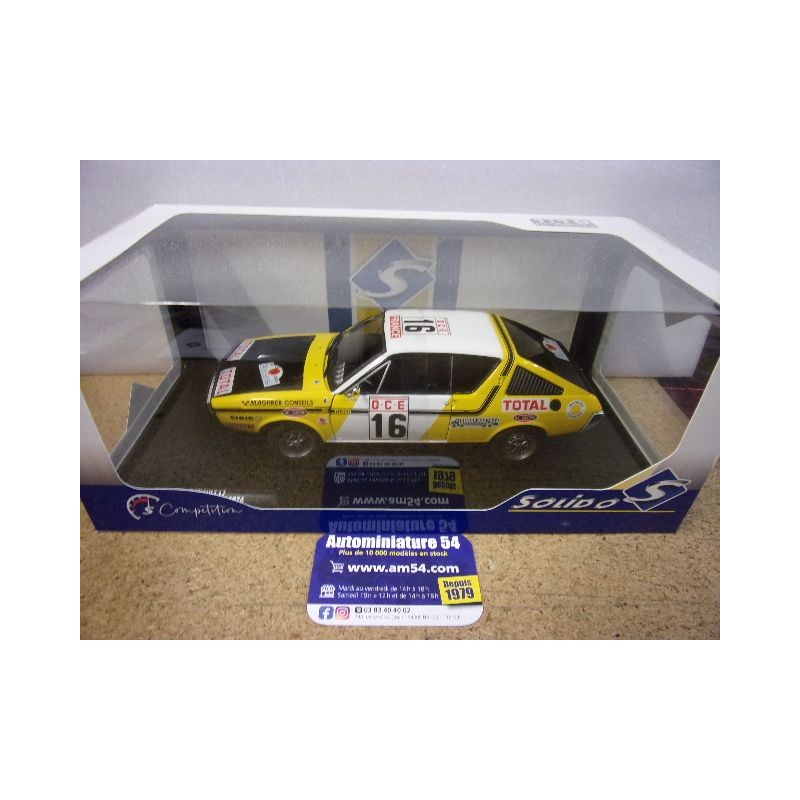 1976 Renault R17 n°16 Tilbert Privé Rallye du Maroc S1803709 Solido