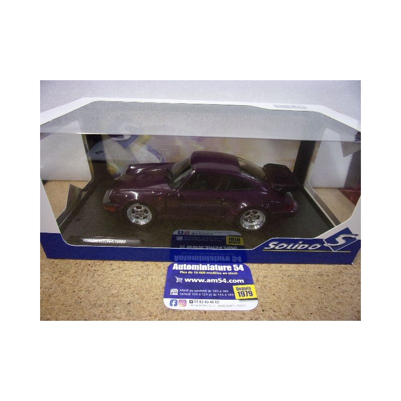 Porsche 911- 964 Turbo Violet 1990 S1803412 Solido