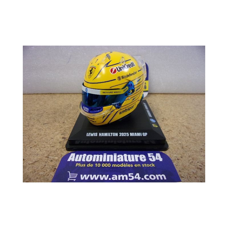 2025 Casque Lewis Hamilton Miami GP Ferrari 1/5 LSHEL015 Spark Model