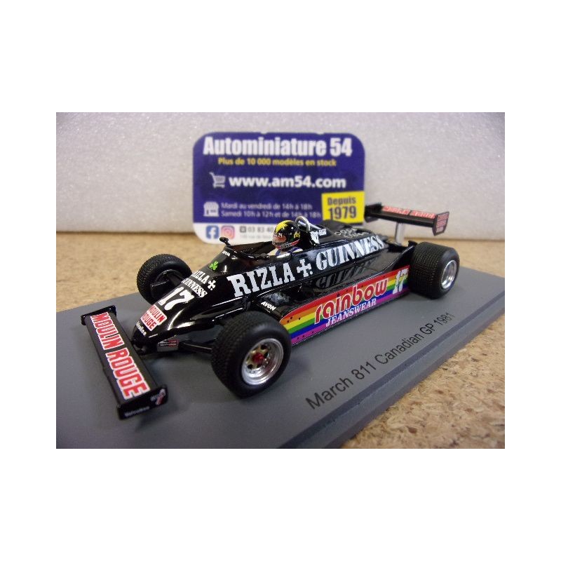 1981 March 811 n°17 Derek Daly Canadian GP S7172 Spark Model