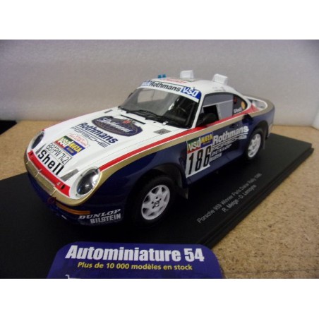1986 Porsche 911 - 959 n°186 Metge - Lemoine 1st Winner Paris Dakar 18S789 Spark Model