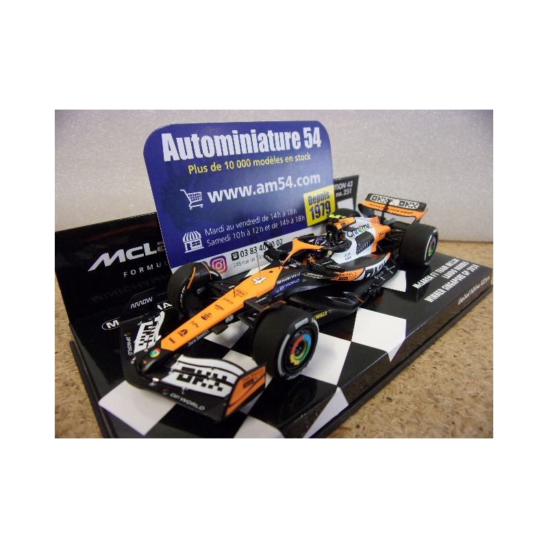 2024 McLaren MCL38 n°4 Lando Norris 1st Winner Singapore GP 537246104 Minichamps