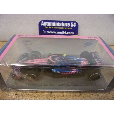 2025 Alpine BWT F1 Team A525 n°43 Franco Colapinto Emilia Romagna GP S9625 Spark Model