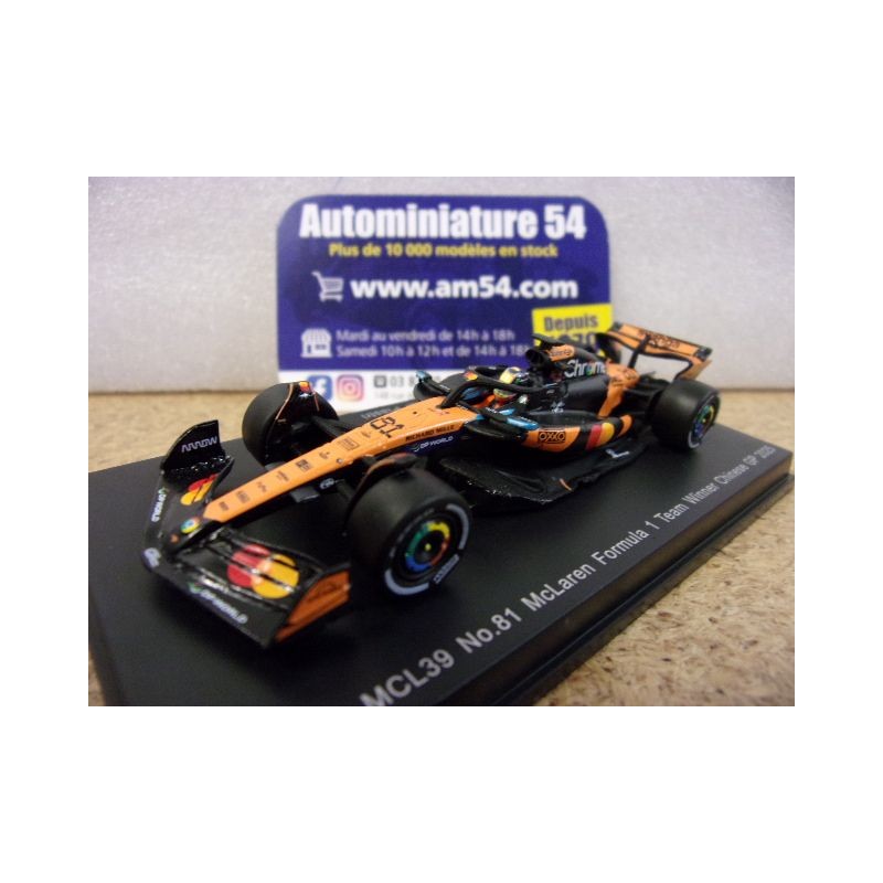 2025 McLaren MCL39 n°81 Oscar Piastri 1st Winner Chinese GP Y428 Spark Model Sparky 1.64