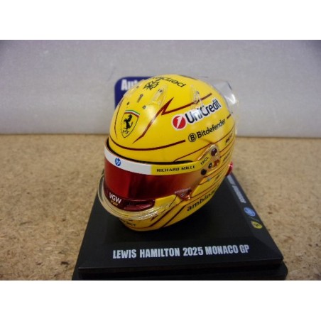 2025 Casque Lewis Hamilton Monaco GP Ferrari 1/5 LSHEL016 Spark Model