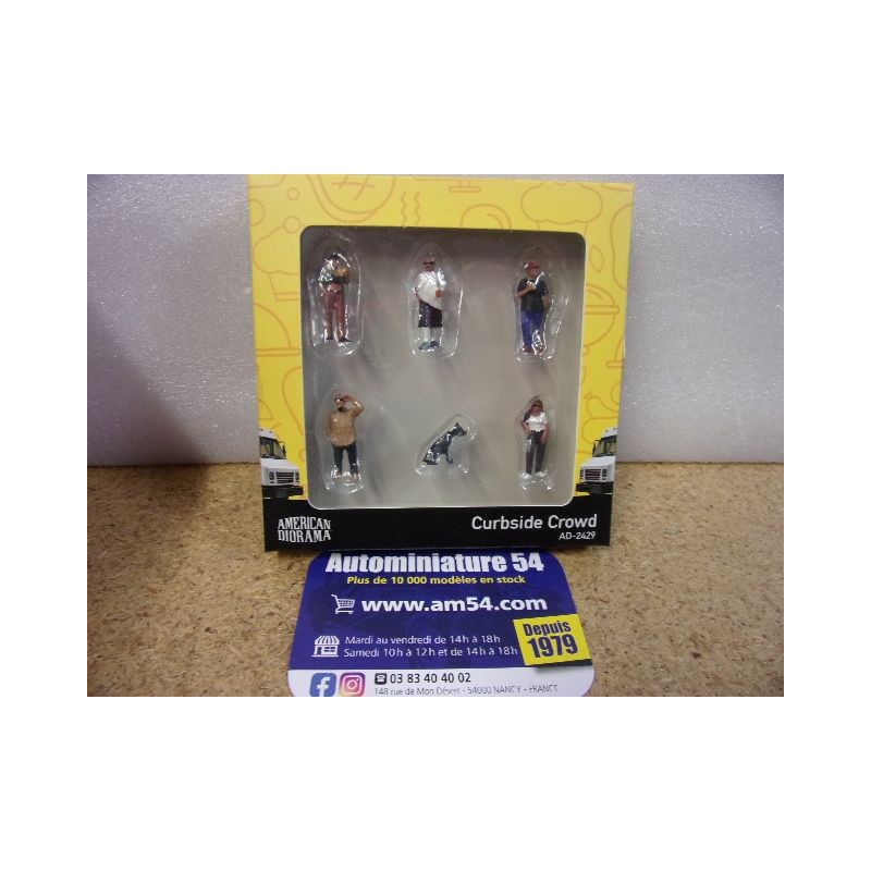 Curbside Crowd  ( 6 x Figurines ) AD2429 American Diorama Echelle1-64