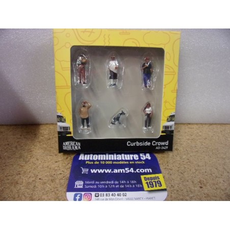 Curbside Crowd  ( 6 x Figurines ) AD2429 American Diorama Echelle1-64