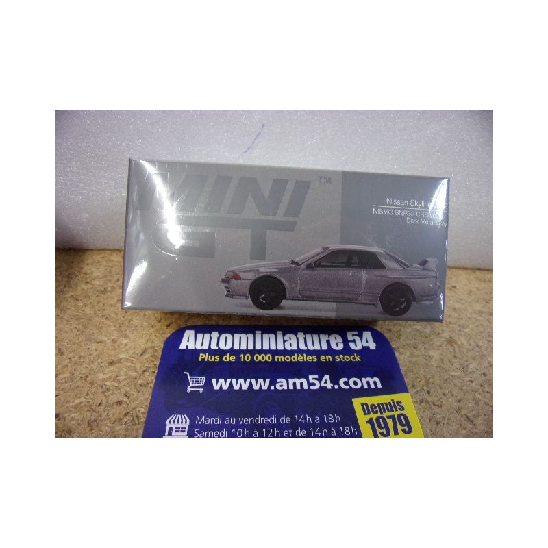Nissan Skyline GT-R R32 CRS Version Dark Metal Gray MGT01024 True Scale Models Mini GT