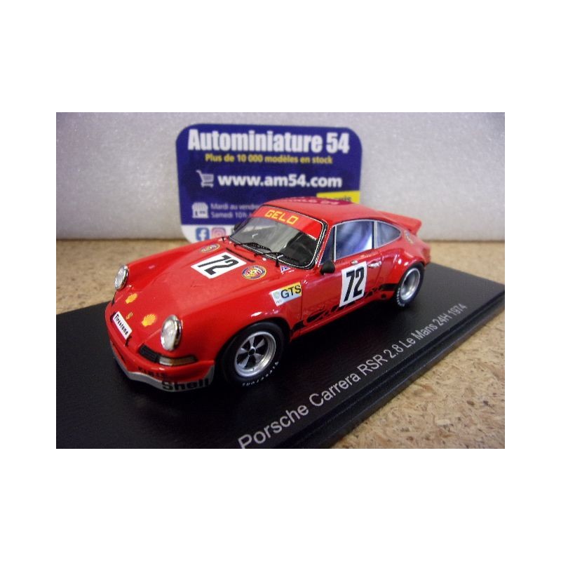 1974 Porsche 911 RSR 2.8 N°72 Loos - Barth - Pesh Le Mans S9796 Spark Model