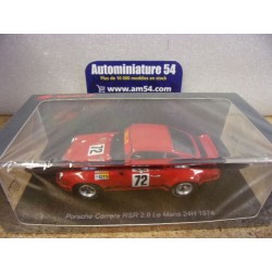 1974 Porsche 911 RSR 2.8 N°72 Loos - Barth - Pesh Le Mans S9796 Spark Model