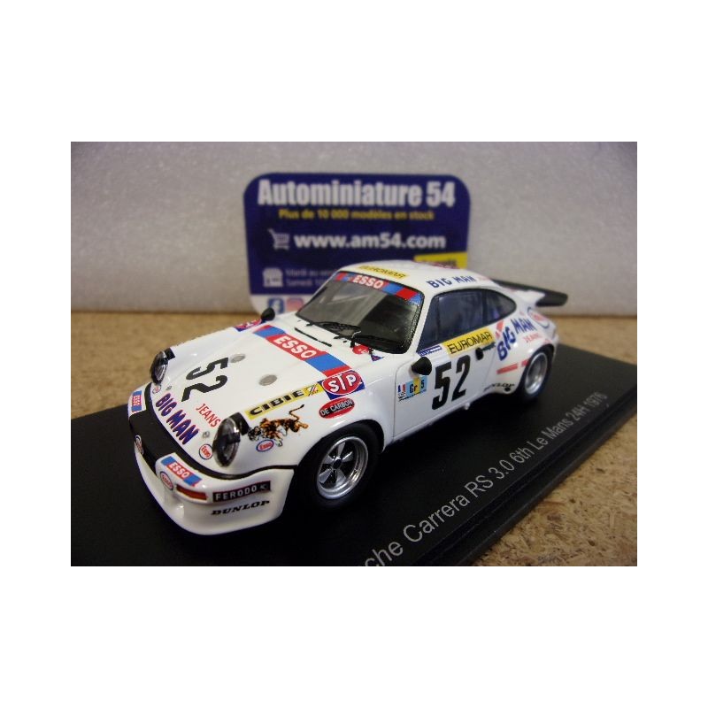 1976 Porsche 911 RSR 3.0 N°52 Touroul - Cudini - Boubet Le Mans S9815 Spark Model