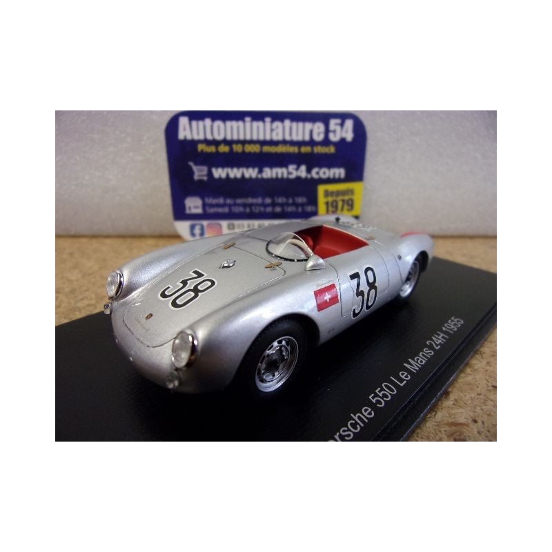 1955 Porsche 550 n°38 Ringgenberg - Gilomen Le Mans S9715 Spark Model