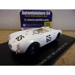1955 Porsche 550 n°65 Oliver - Jeser Le Mans S9714 Spark Model