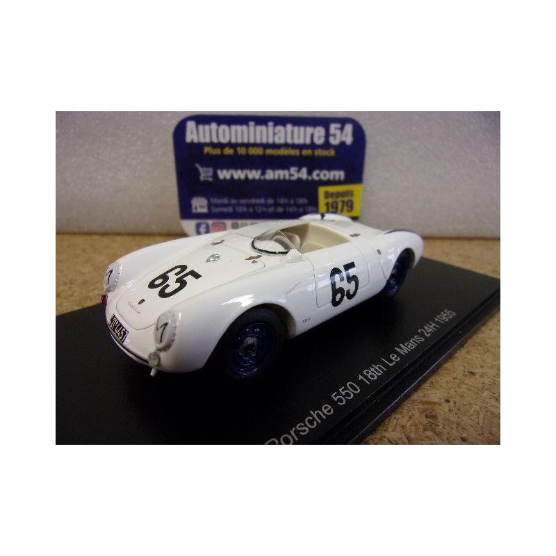1955 Porsche 550 n°65 Oliver - Jeser Le Mans S9714 Spark Model
