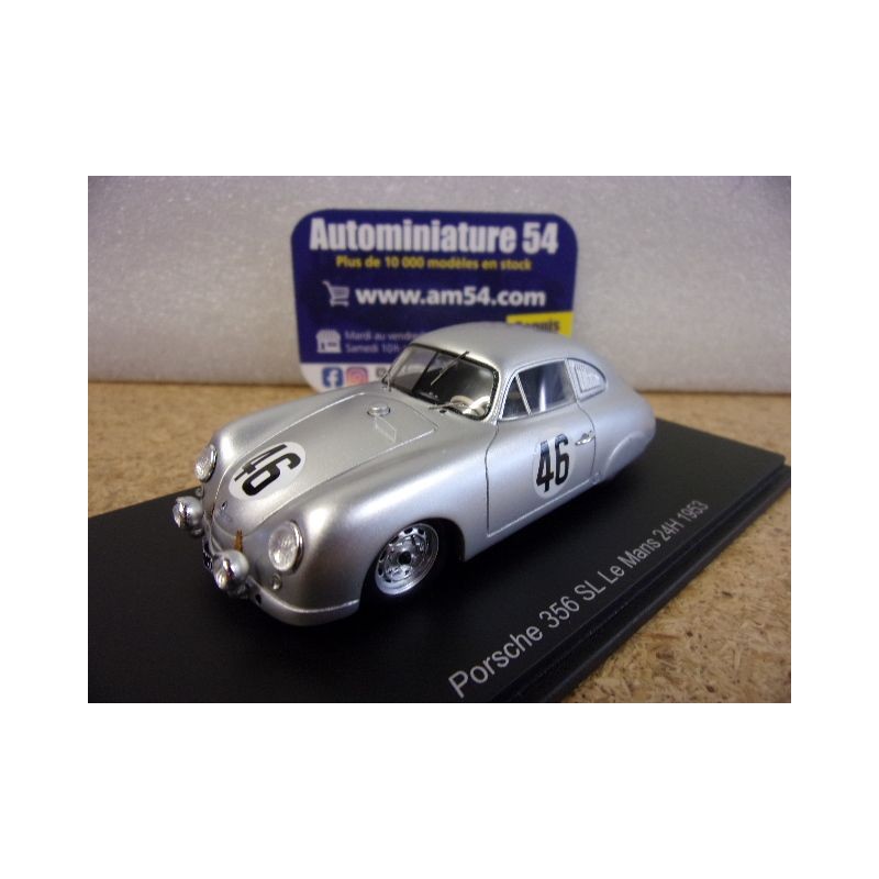 1953 Porsche 356 SL n°46 Oliver - Martin Le Mans S9705 Spark Model