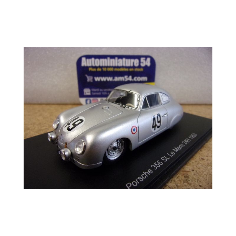 1953 Porsche 356 SL n°49 Veuillet - Muller Le Mans S9704 Spark Model