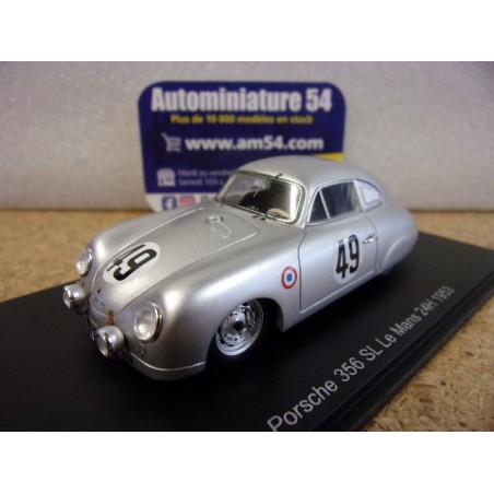 1953 Porsche 356 SL n°49 Veuillet - Muller Le Mans S9704 Spark Model