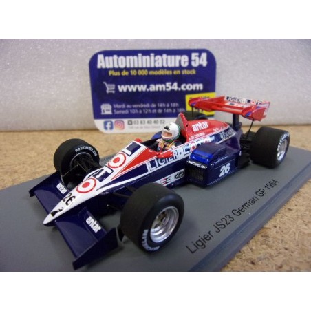 1984 Ligier JS23 n°26 Andrea De Cesaris German GP S7419 Spark Model