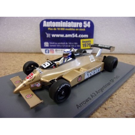 1980 Arrows A3 n°29 Ricardo Patrese Argentina GP S3989 Spark Model