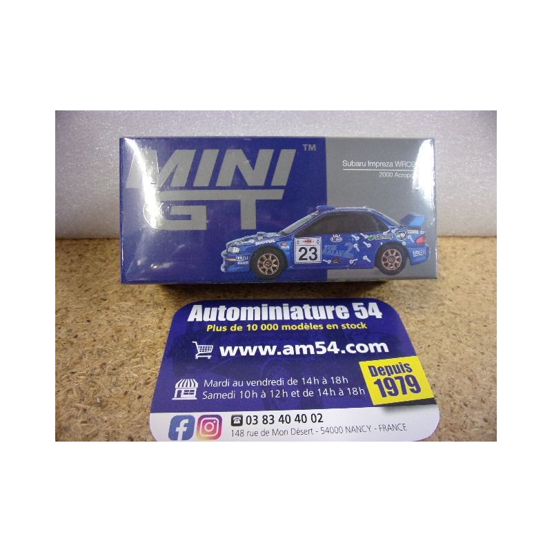 2000 Subaru Impreza WRC99 n°23 Toshiro - Roge 3rd Finland MGT01078 True Scale Models Mini GT 1.64