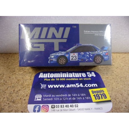 2000 Subaru Impreza WRC99 n°23 Toshiro - Roge 3rd Finland MGT01078 True Scale Models Mini GT 1.64