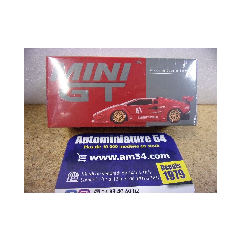 Lamborghini Countach LB Works Red MGT01100 True Scale Models Mini GT