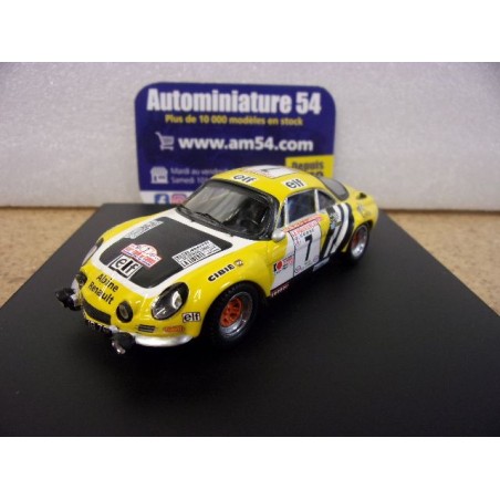 1975 Alpine A110 n°7 Nicolas - Laverne 2nd  Tour de Corse ref 0827 Trofeu