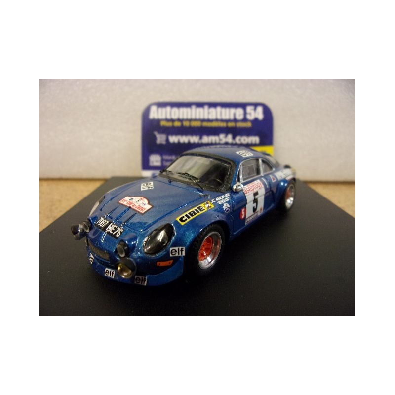 1972 Alpine A110 n°5 Andruet - Biche 1st Winner Tour de Corse ref 0822 Trofeu