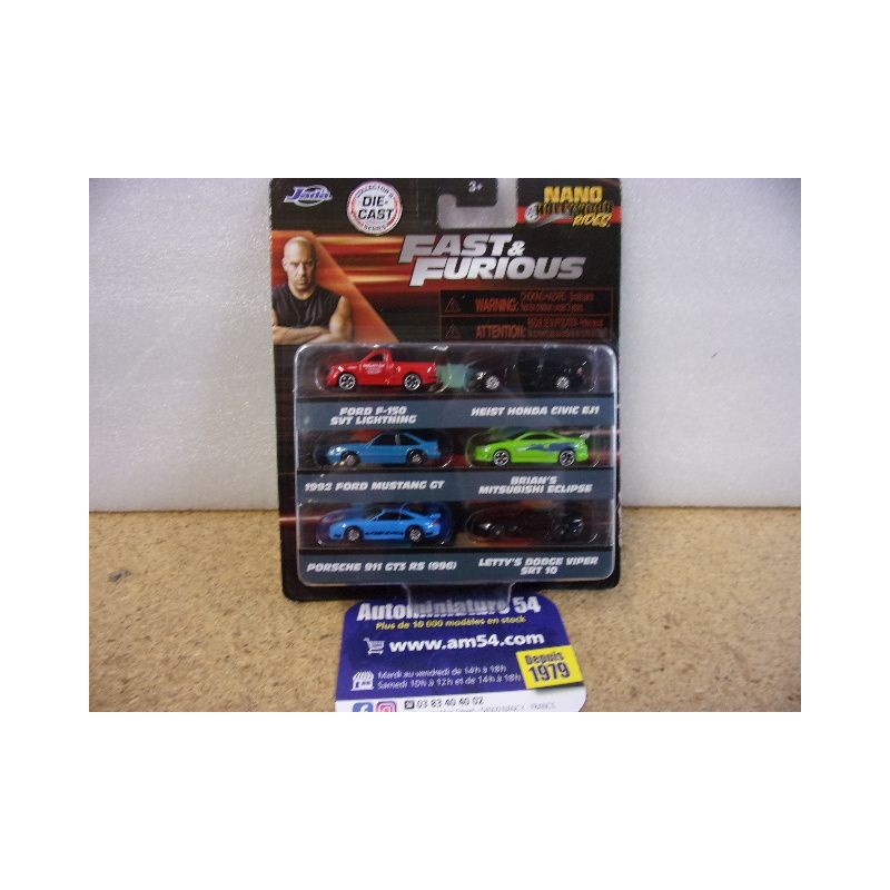 Coffret Fast & Furious 6 cars Nano Hollywood rides 37293 Jada toys