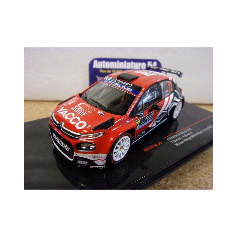 2025 Citroen C3 Rally2 n°22 Rossel - Dunand 1st Winner Monte Carlo RAM975 Ixo Model