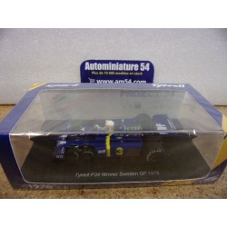 1976 Tyrrell P34 n°3 Jody Scheckter 1st Winner Sweden GP S7306 Spark Model