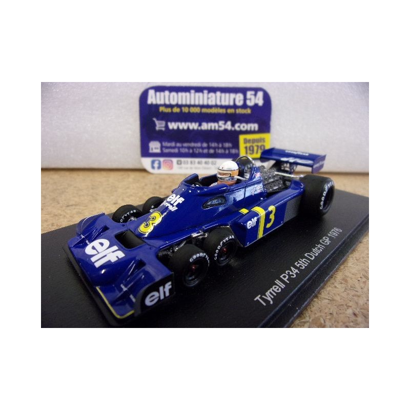1976 Tyrrell P34 n°3 Jody Scheckter 5th Dutch GP S7309 Spark Model