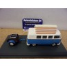 Volkswagen Combi T1 Camper + trailer White - Blue 450729800 Schuco