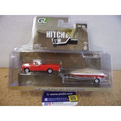 Dodge D-100 1967 + Boat & Trailer " Hitch & Tow " 32330-A Greenlight 1.64ième