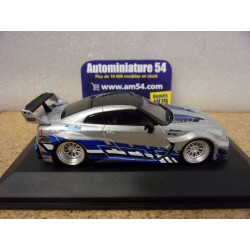 Nissan GT-R R35 LibertyWalk LBWK Silver - Blue S4311211 Solido
