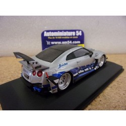 Nissan GT-R R35 LibertyWalk LBWK Silver - Blue S4311211 Solido